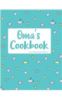 Oma's Cookbook Aqua Blue Hearts Edition