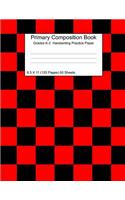 Primary Composition Notebook Grades K-2 Handwriting Practice Paper 8.5 X 11 120 Checkered