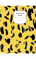 Dual Composition Notebook: Half College Ruled-Half Graph 5x5 Paper Styles on One Sheet to Get Creative: Coordinate, Grid, Squared, Math Paper, Plot Designs, Craft Projects, Wr