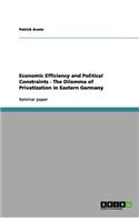 Economic Efficiency and Political Constraints - The Dilemma of Privatization in Eastern Germany