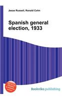 Spanish General Election, 1933