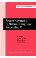 Recent Advances in Natural Language Processing V: Selected Papers from Ranlp 2007