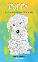 Adult Coloring Books for Women Mandala Animals - Large Print - Puppy