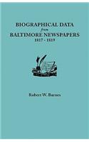 Biographical Data from Baltimore Newspapers, 1817-1819