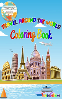 Travel Around The World Coloring Book