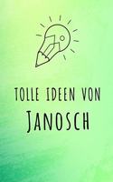 Tolle Ideen von Janosch: Liniertes Notizbuch für deinen Vornamen