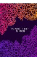 Exercise and Diet Journal: Track Eating Planner with Dairy To log & Monitor Calories Plan Meal Journal Set Diet and Exercise Goal For Optimal weight Loss to help you become th