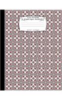 Cross Stitching Graph Paper Notebook: Cross Stitch Pattern Design Notebook Journal. 8.5x11 Graph Paper. 121 Pages. Abstract Ornament Decor Abstract Art Cover.