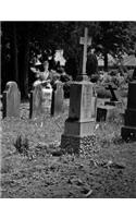 Ghost in Cemetery College Ruled Notebook