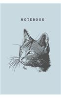 Cat Notebook: BLANK LINED NOTEBOOK CAT THEME COVER version 19