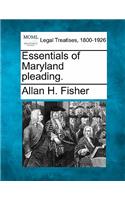 Essentials of Maryland Pleading.
