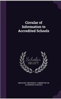 Circular of Information to Accredited Schools