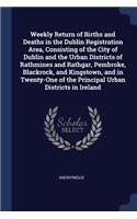 Weekly Return of Births and Deaths in the Dublin Registration Area, Consisting of the City of Dublin and the Urban Districts of Rathmines and Rathgar, Pembroke, Blackrock, and Kingstown, and in Twenty-One of the Principal Urban Districts in Ireland