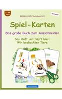 BROCKHAUSEN Bastelbuch Bd. 1: Spiel-Karten - Das große Buch zum Ausschneiden: Das läuft und hüpft hier: Wir beobachten Tiere(1 Entdecker)