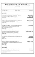 Southern Law Journal, Vol. XXV, No. 2, Fall 2015