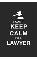 Funny lawyer Notebook University Graduation gift / I CAN'T KEEP CALM I'M A lawyer