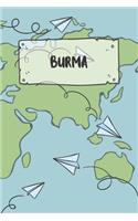 Burma: Ruled Travel Diary Notebook or Journey Journal - Lined Trip Pocketbook for Men and Women with Lines