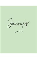 Jennifer: Personalized First Name -Wide Ruled Notebook Planner Journal Perfect For Creative Writing To-do Lists Makes A Perfect Gift 7"x10"-127 Pages