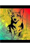 Welsh Corgi Color Burst Notebook
