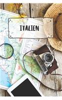 Italien: Liniertes Reisetagebuch Notizbuch oder Reise Notizheft liniert - Reisen Journal für Männer und Frauen mit Linien