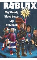 My Weekly Blood Sugar Log Notebook For Kids