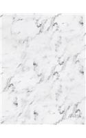 Dot Grid Notebook: Blank Dot Grid Journal Dotted Pages for Bullet Journaling White Marble