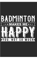 Badminton Notebook: Blank Lined Pages Softcover Notes Journal, College Ruled Composition Notebook, 6x9 Badminton Quote Cover