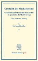 Grundriss Des Wechselrechts