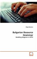 Bulgarian Resource Grammar: (English)