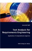 Text Analysis for Requirements Engineering- Application of Computational Linguistics