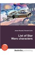 List of Star Wars Characters: (English)