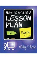 How To Write A Lesson Plan In Nigeria
