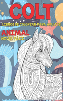 Libros de colorear para adultos - Nivel fácil - Animal - &#1057;olt