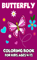 Butterfly Coloring Book for Kids Ages 4-12