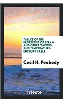 Tables of the Properties of Steam and Other Vapors, and Temperature-Entropy Table