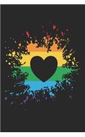 Equality Notebook - Rainbow Heart LGBT LGBT Awareness Month Gay Rights - Equality Journal