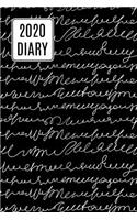 2020 Daily Diary Journal, Scribbly Handwriting
