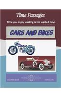 Cars and Bikes Coloring Book for Adults