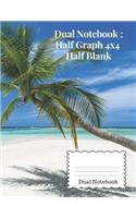 Half Graph 4x4 and Half Blank Notebook 120 pages 8.5 x 11 Size: Design projects, mapping for board/video/roleplay games, designing floorplans, tiling or yard landscaping, playing pen and pencil games, planning em