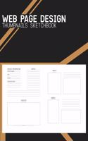 Web Page Design: Website Thumbnails Sketchbook For Responsive Design - Desktop Tablet Mobile