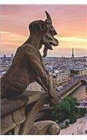 Notre Dame Gargoyle Paris: Journal Notebook with blank lined pages