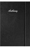 Anthony: Weekly Meal Planner Simulated Black Leather Track And Plan Your Meals 52 Week Food Planner / Diary / Log / Journal / Calendar Meal Prep And Planning