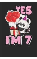 Yes I'm 7: Lined Journal Lined Notebook 6x9 110 Pages Ruled