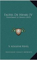 Fastes De Henri IV