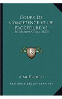 Cours De Competence Et De Procedure V1