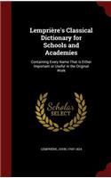 Lemprière's Classical Dictionary for Schools and Academies