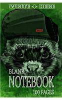Write Here 100 Page Blank Notebook BEAVER