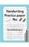 Handwriting practice paper