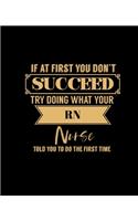 If at First You Don't Succeed Try Doing What Your RN Nurse Told You to Do the First Time