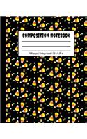 Halloween Candy Corn Composition Notebook: 108 pages College Ruled 7.5 x 9.25 inches